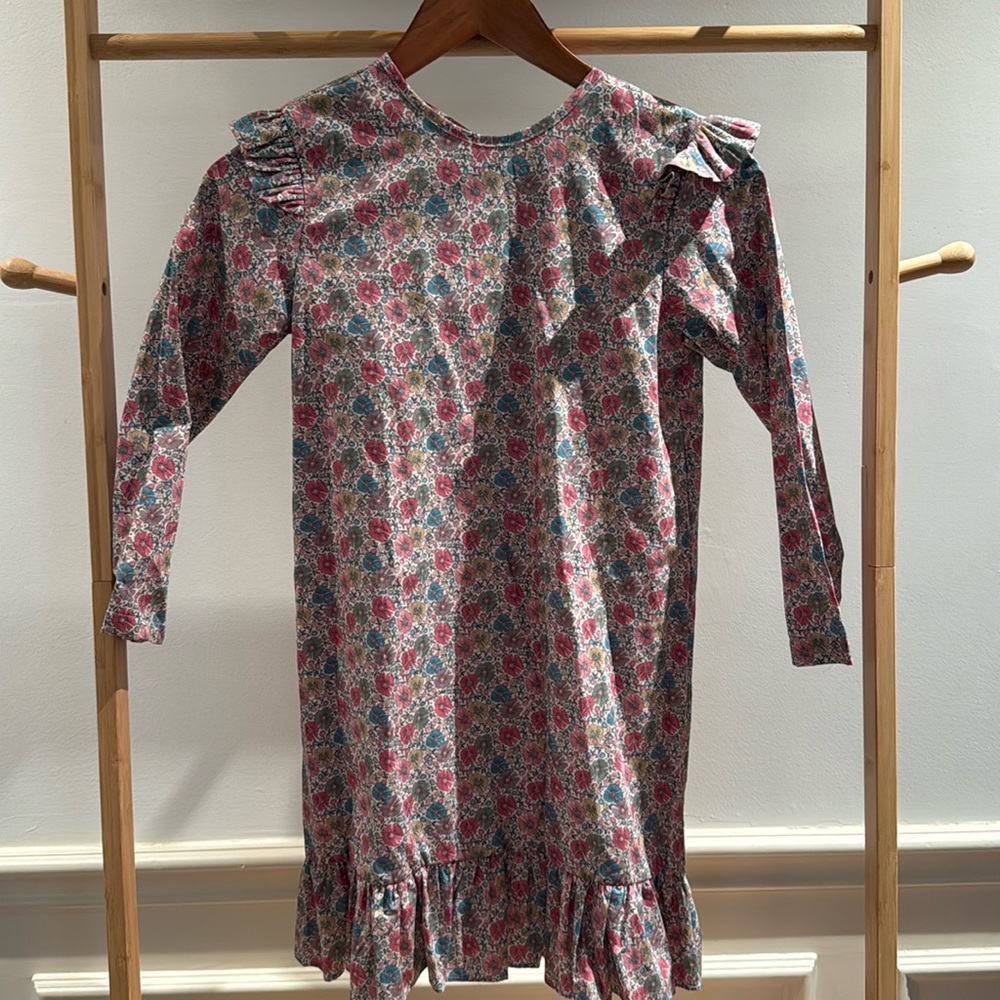 bella bliss Floral Long Sleeve Dress - Pink and Green